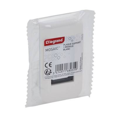  SUPPORT + PLAQUE 1 MOD BLANC 