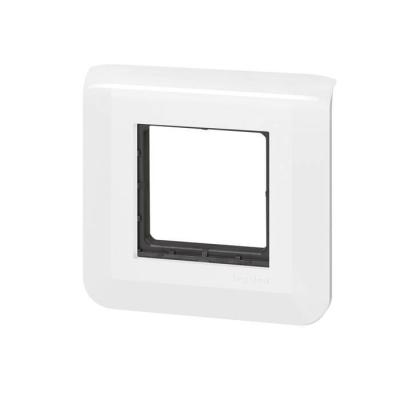  SUPPORT V+PLAQUE 2 MOD BLANC 