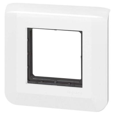 SUPPORT V+PLAQUE 2 MOD BLANC 