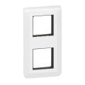  SUPPORT+PLAQUE 2X2MOD V BLANC 