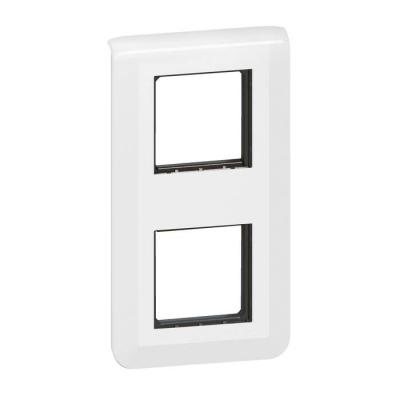  SUPPORT+PLAQUE 2X2MOD V BLANC 