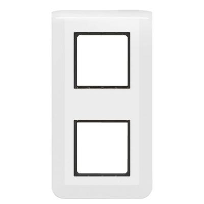  SUPPORT+PLAQUE 2X2MOD V BLANC 