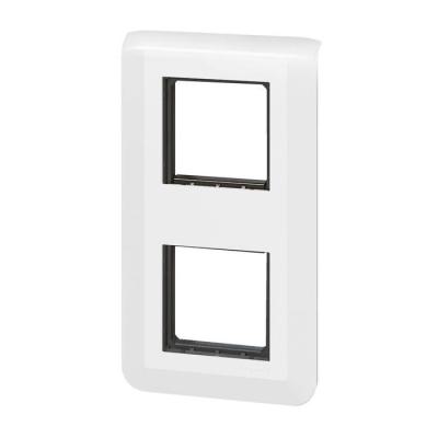  SUPPORT+PLAQUE 2X2MOD V BLANC 