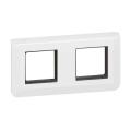  SUPPORT+PLAQUE 2X2MOD H BLANC 