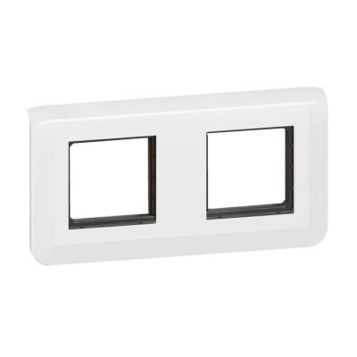  SUPPORT+PLAQUE 2X2MOD H BLANC 