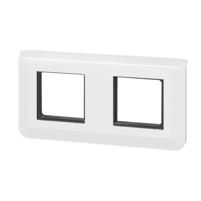  SUPPORT+PLAQUE 2X2MOD H BLANC 
