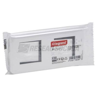  SUPPORT+PLAQUE 2X2MOD H BLANC 