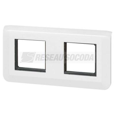  SUPPORT+PLAQUE 2X2MOD H BLANC 