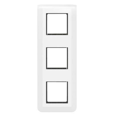  SUPPORT+PLAQUE 3X2MOD V BLANC 