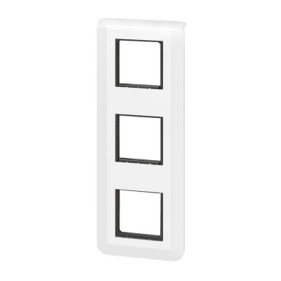 SUPPORT+PLAQUE 3X2MOD V BLANC 