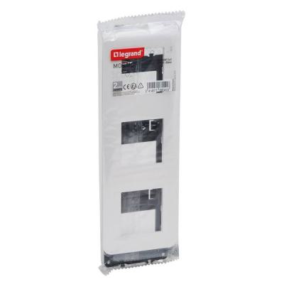  SUPPORT+PLAQUE 3X2MOD V BLANC 