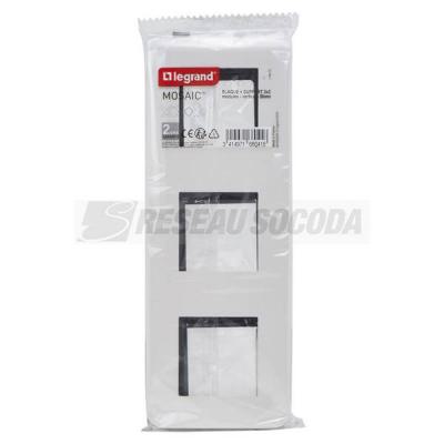  SUPPORT+PLAQUE 3X2MOD V BLANC 