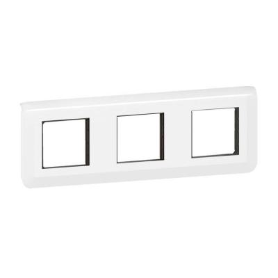  SUPPORT+PLAQUE 3X2MOD H BLANC 