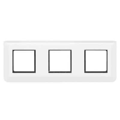  SUPPORT+PLAQUE 3X2MOD H BLANC 