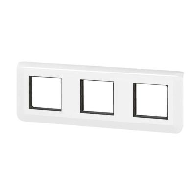  SUPPORT+PLAQUE 3X2MOD H BLANC 