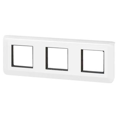  SUPPORT+PLAQUE 3X2MOD H BLANC 