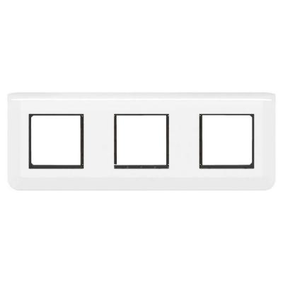  SUPPORT+PLAQUE 3X2MOD H BLANC 