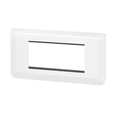  SUPPORT+PLAQUE 4 MOD H BLANC 