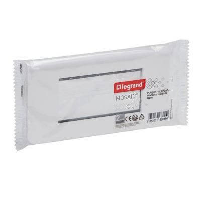  SUPPORT+PLAQUE 4 MOD H BLANC 