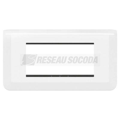  SUPPORT+PLAQUE 4 MOD H BLANC 