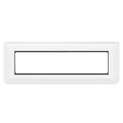  SUPPORT+PLAQUE 8 MOD H BLANC 