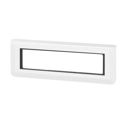  SUPPORT+PLAQUE 8 MOD H BLANC 
