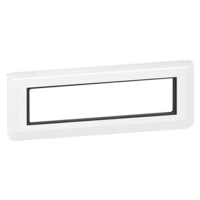  SUPPORT+PLAQUE 8 MOD H BLANC 
