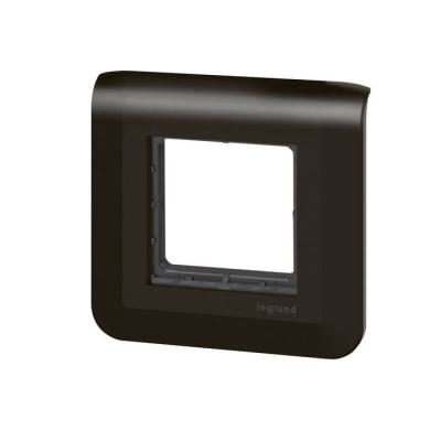  SUPPORT V+PLAQUE 2 MOD NOIR 