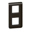  SUPPORT+PLAQUE 2X2MOD V NOIR 