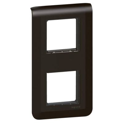  SUPPORT+PLAQUE 2X2MOD V NOIR 
