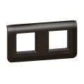 SUPPORT+PLAQUE 2X2MOD H NOIR 