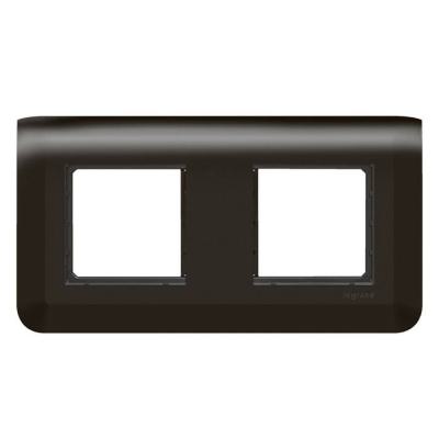  SUPPORT+PLAQUE 2X2MOD H NOIR 
