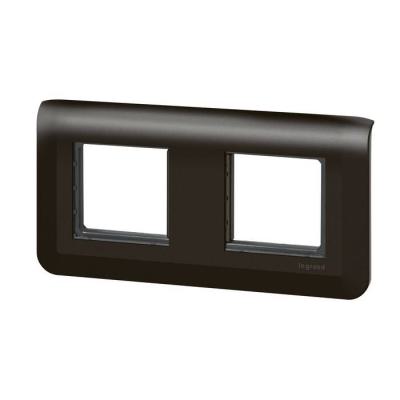  SUPPORT+PLAQUE 2X2MOD H NOIR 