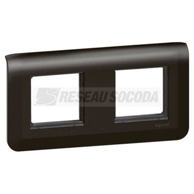  SUPPORT+PLAQUE 2X2MOD H NOIR 