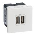  CHARG 2M 2USB A+A 3A 15W BL  ! 