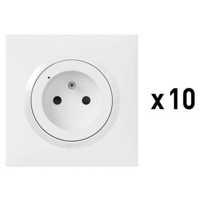  10X PRISES CONNECTEES FR BLANC 