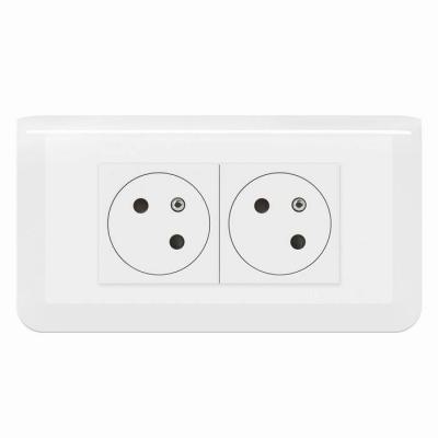  KIT 2X2P+T ENCASTRE BLANC 