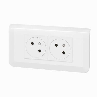  KIT 2X2P+T ENCASTRE BLANC 
