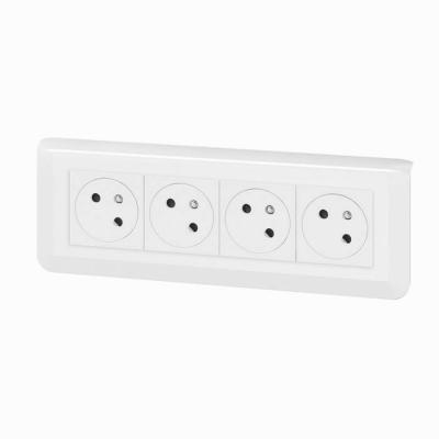  KIT 4X2P+T ENCASTRE BLANC 