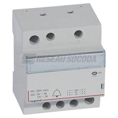  TRANSFO SONNERIE 12/8V 24VA 