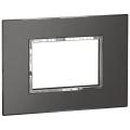  3 MOD PLAQ SQ 2 X 4 BLACK 
