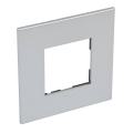  2 MOD 1G PLAQ SQ SOFT ALU 