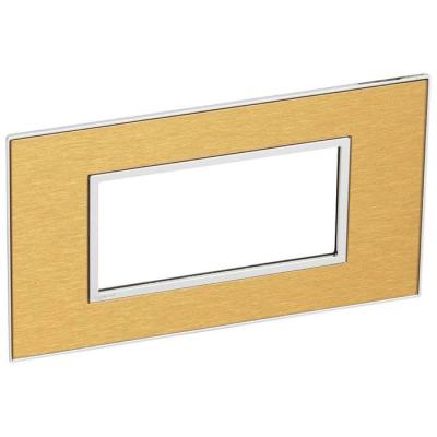  PLATE 4 SQ MOD GOLD BRASS 