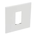  PLATE FOR 1 SQ MOD SCH WHITE 