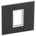  PLATE 1 SQ MOD SCH MI BLACK 