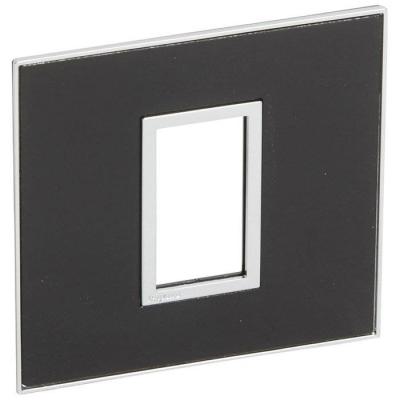  PLATE 1 SQ MOD SCH MI BLACK 