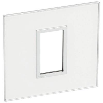  PLATE 1 SQ MOD SCH MI WHITE 