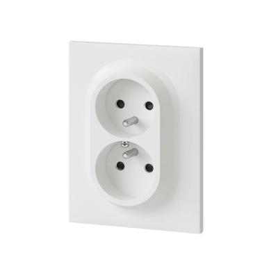  PRISE 2X2P+T 1POSTE BLANC 