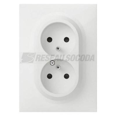  PRISE 2X2P+T 1POSTE BLANC 