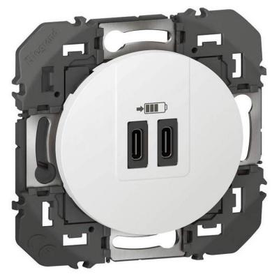  CHARG 2USB C+C 3A 15W BLANC  ! 